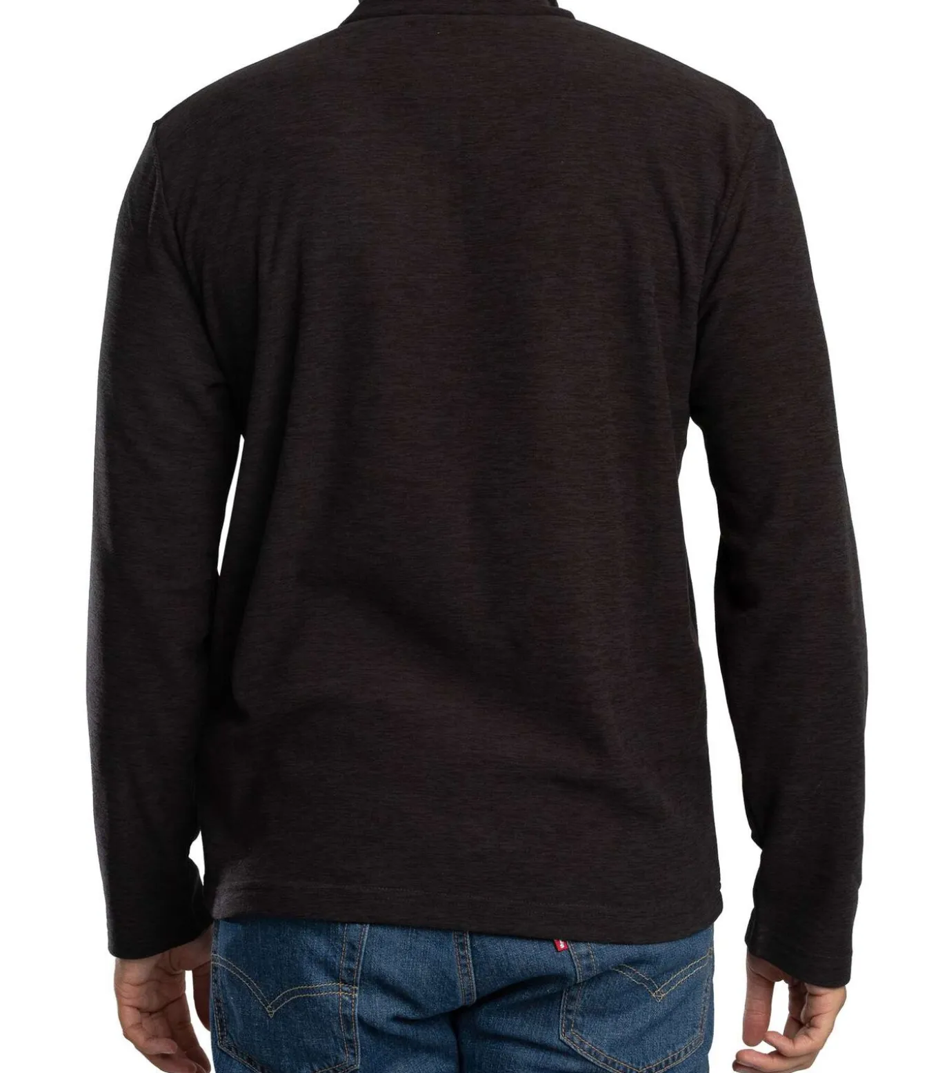 Thompson Marl Fleece Met Halve Rits