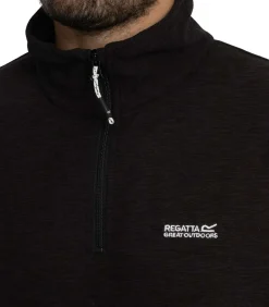 Thompson Marl Fleece Met Halve Rits