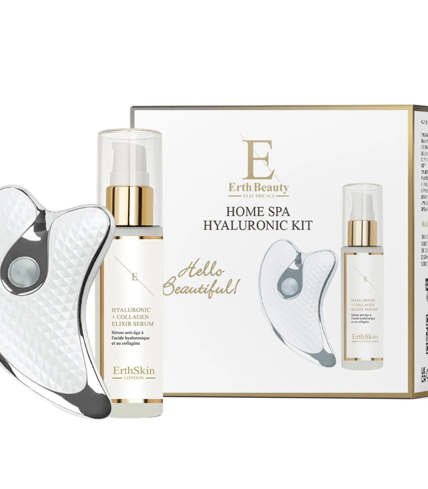 Thuis spa Hyaluronzuur Kit (SONIC GuaSHA + H Serum)