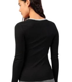 Top met lange mouwen en ronde hals Canale Contraste