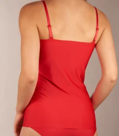 topje secrets spaghetti top red