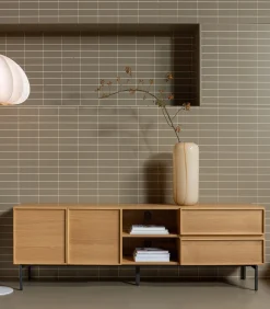 Tours Tv Meubel 180 cm - Melamine/ MDF - Naturel - 51x180x42