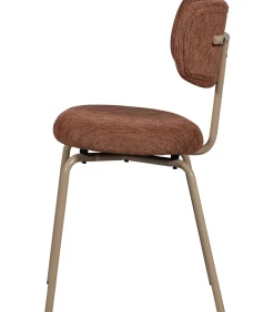 Travis Eetkamerstoelen - Polyester - Bruin - Set van 6
