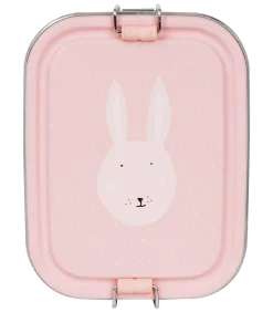 Trixie lunchbox klein - roestvrijstalen brooddoos voor kinderen - Mrs. Rabbit - roze