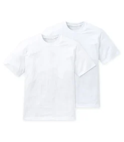 t-shirt ronde hals 2 pack essentials american shirts white