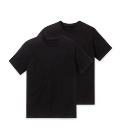 t-shirt ronde hals 2 pack essentials american shirts black