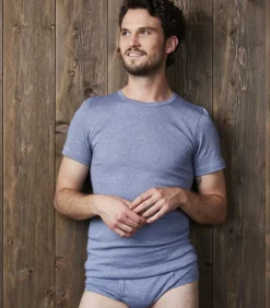 t-shirt ronde hals basic cotton 1-1 rib jeans