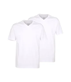 t-shirt v-hals 2 pack konvex white