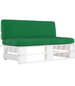 Tuinmiddenbank pallet geïmpregneerd grenenhout wit