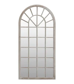 Tuinspiegel 90x45 cm ijzer zandkleurig