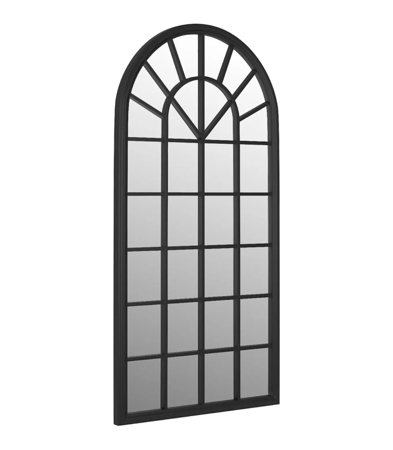 Tuinspiegel 90x45 cm ijzer zwart