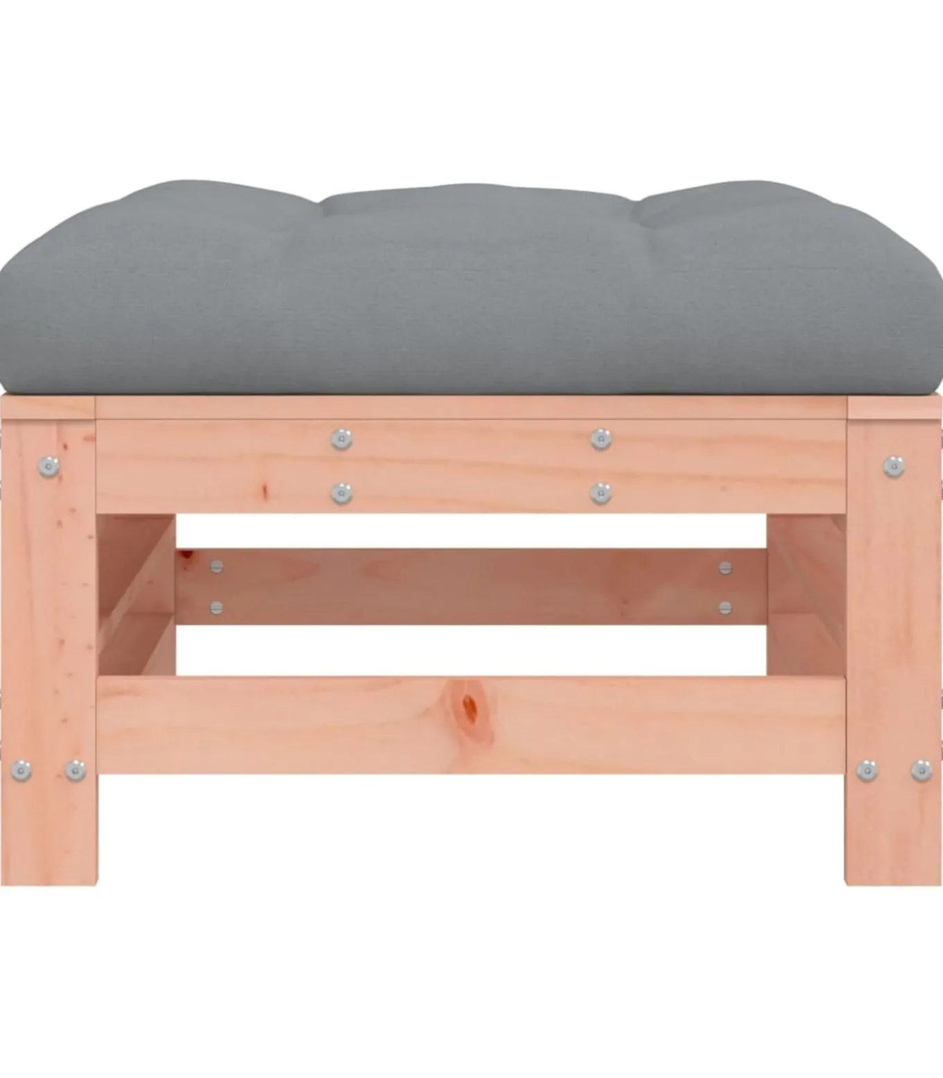 Tuinvoetenbank met kussen massief douglashout