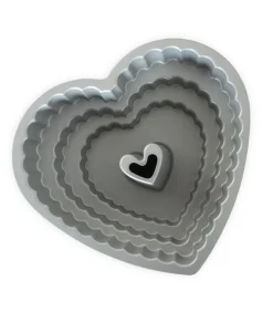 Tulband Bakvorm Tiered Heart Bundt Koper 27 x 25 cm / 2.8 liter