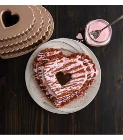 Tulband Bakvorm Tiered Heart Bundt Koper 27 x 25 cm / 2.8 liter
