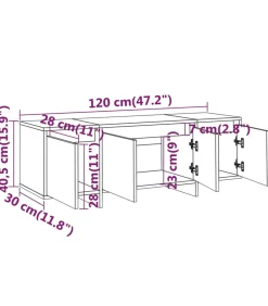 Tv-meubel 120x30x40,5 cm bewerkt hout wit