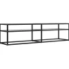 Tv-meubel 160x40x40,5 cm gehard glas transparant