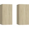Tv-meubels 2 st 30,5x30x60 cm bewerkt hout sonoma eikenkleurig