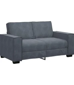 Tweezitsbank 120 cm fluweel donkergrijs
