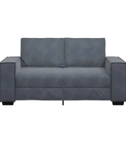Tweezitsbank 120 cm fluweel donkergrijs