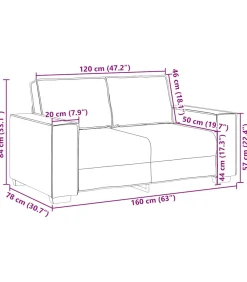 Tweezitsbank 120 cm fluweel donkergrijs