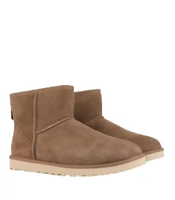 UGG Classic Mini Laarzen Bruin Leer met Schapenvacht Voering