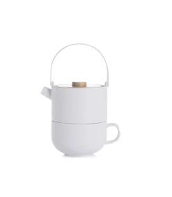 Umea Tea for one met bamboedeksel, wit