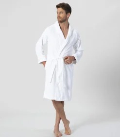 Unisex Badjas Solid Wit - L