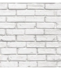 Urban Friends & Coffee Behang bakstenen grijs en wit