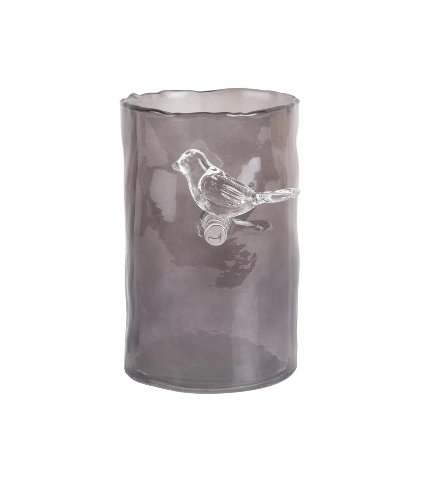 Vaas Bird On Branch - Donkergrijs - 9.5x9.5x15cm