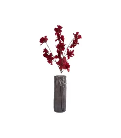 Vaas Bird On Branch - Donkergrijs - 9.5x9.5x27cm