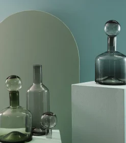 Vaas met stop 15,5xH55cm grijs Fera