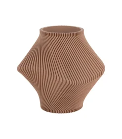 Vaas Twisted Rib - Zachtbruin - Ø18cm