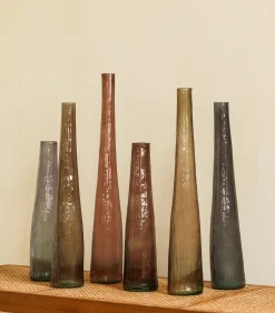 Vaas 9xH50cm blauw Twig