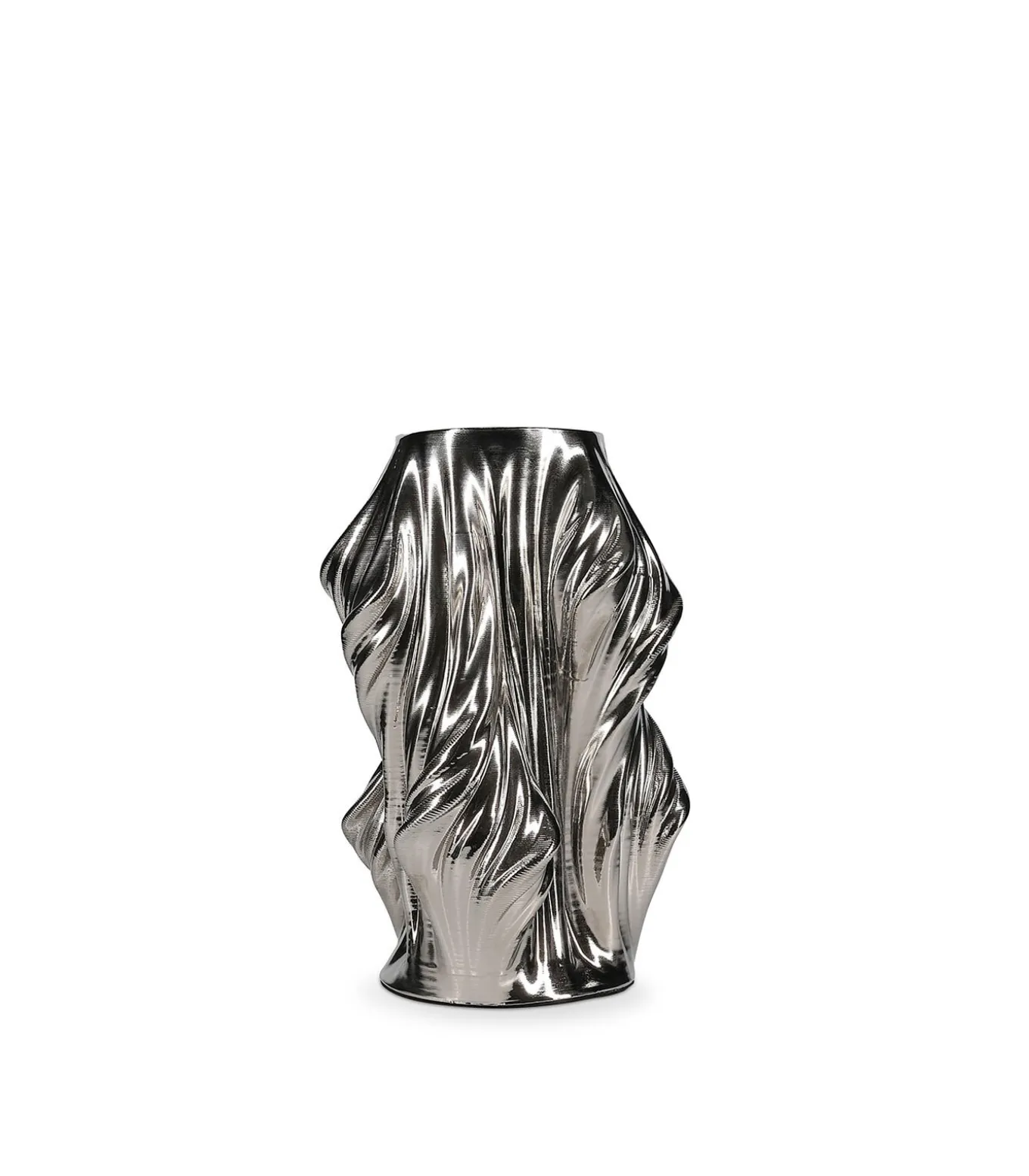 Vaas 20x20xH28,5cm satin silver Vea