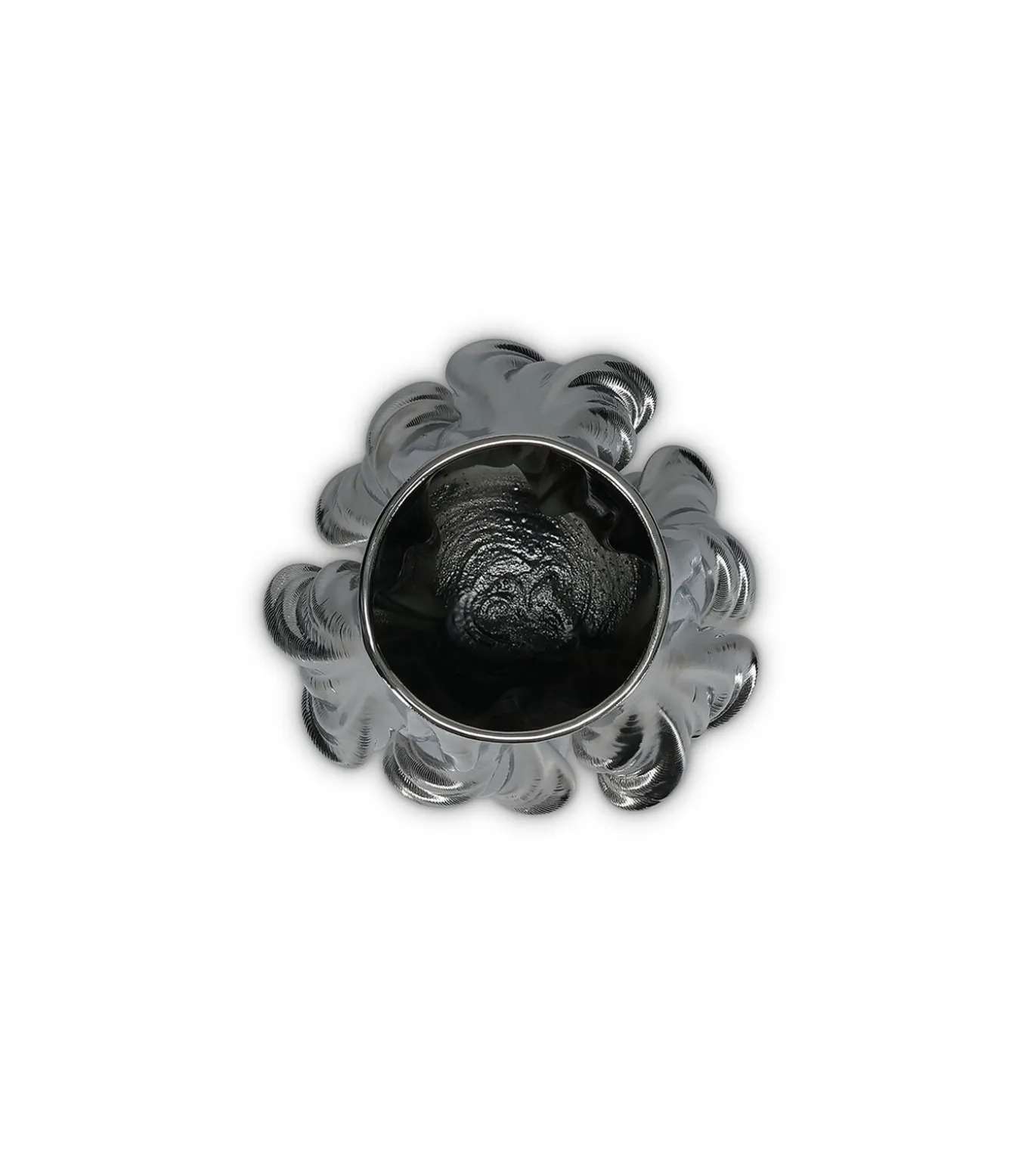 Vaas 20x20xH28,5cm satin silver Vea