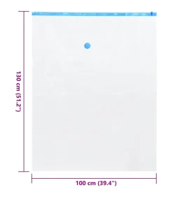 Vacuüm opbergzakken 50 pcs Transparant en blauw 130 x 100 cm