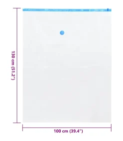 Vacuüm opbergzakken 10 pcs Transparant en blauw 130 x 100 cm