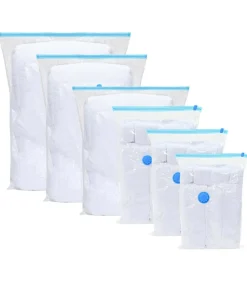 Vacuüm opbergzakken 50 pcs Transparant en blauw 70 x 50 cm