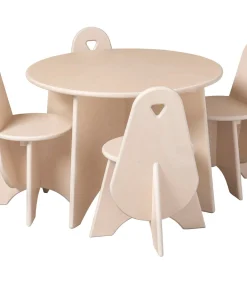 Van Dijk Toys Ronde tafel voor peuters berken - White wash