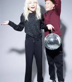 VANIDA - Hoge taille rechte broek met strik