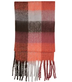 Veelkleurige vierkante sjaal met franje