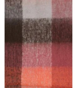 Veelkleurige vierkante sjaal met franje