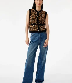 Vest met luipaardprint