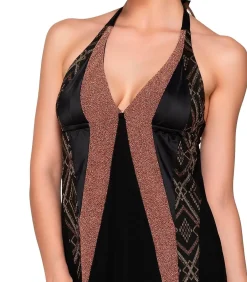 V-hals zomer maxi jurk MANHATTAN