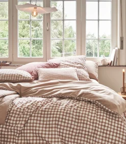 Vichy - Sprei met print van katoen perkal 130x200