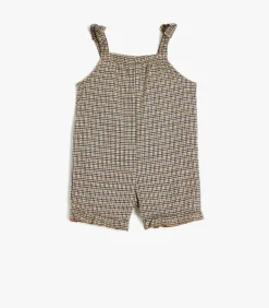 Vierkante kraag Ruches Gedetailleerd Jumpsuit