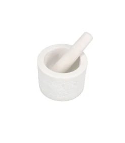 Vijzel en stamper 14xH10cm white Marbliss