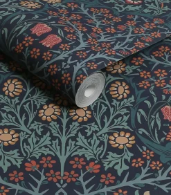 Vliesbehang Blackthorn Navy