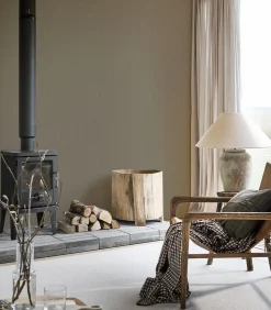 Vliesbehang linnen gold mire