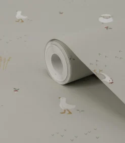 Vliesbehang Little Farm Groen